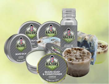 collection of beard care products from razors image products